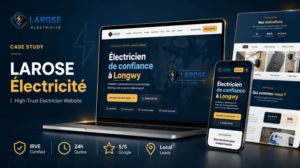 LAROSE Électricité — Site internet électricien local