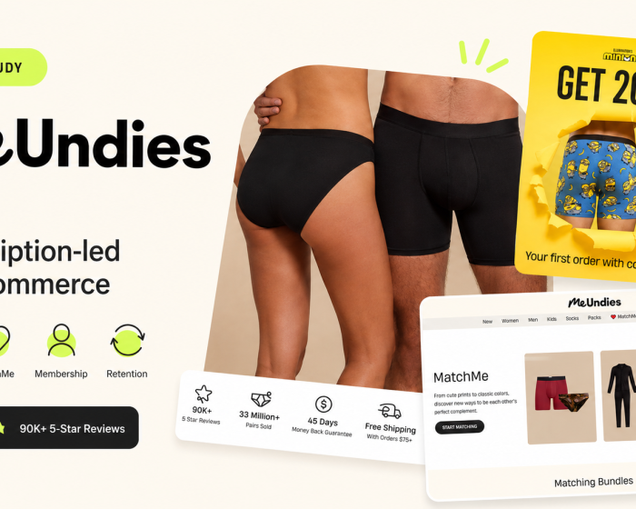 MeUndies subscription underwear case study promotional graphic