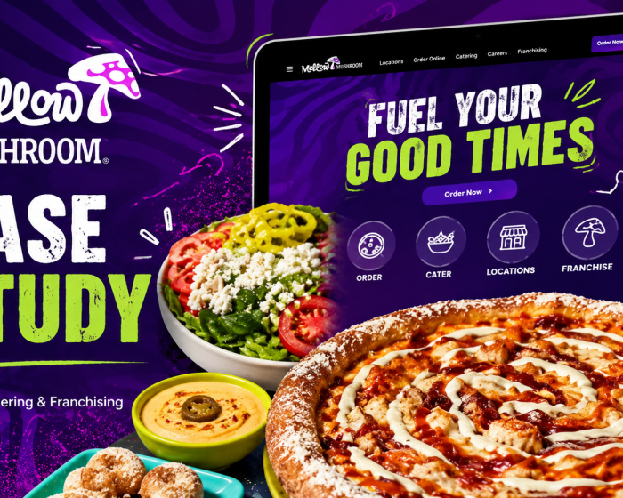 Mellow Mushroom case study with pizza and website