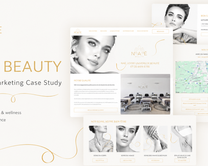 Naé Beauty website design case study showcase