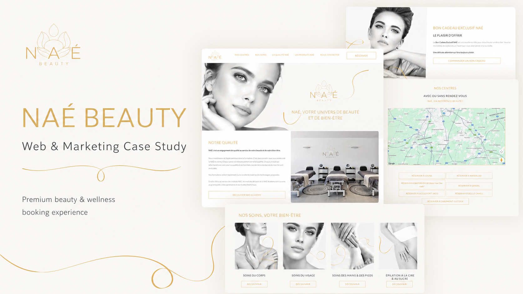 Naé Beauty website design case study showcase