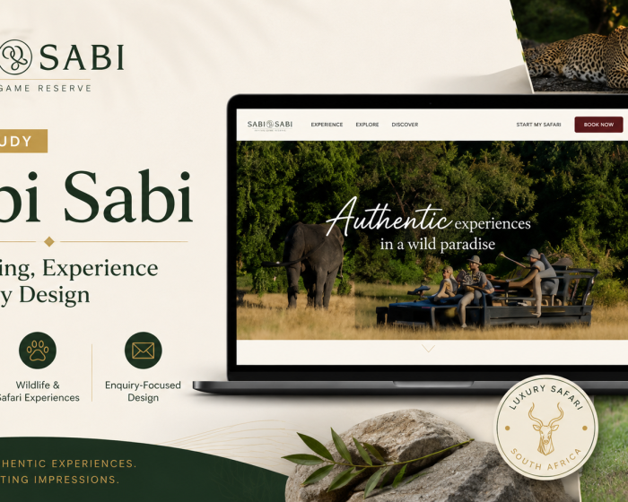 Sabi Sabi safari website case study showcase