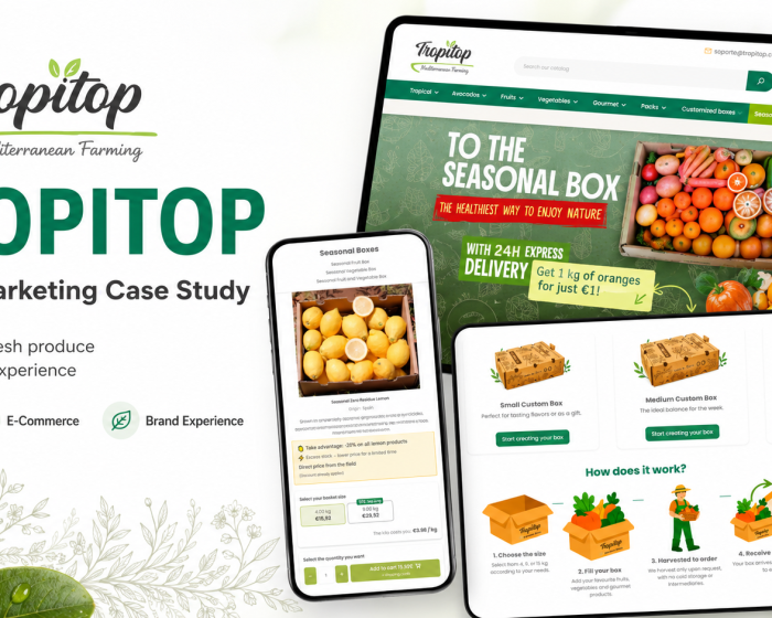 Tropitop produce e-commerce website on multiple devices