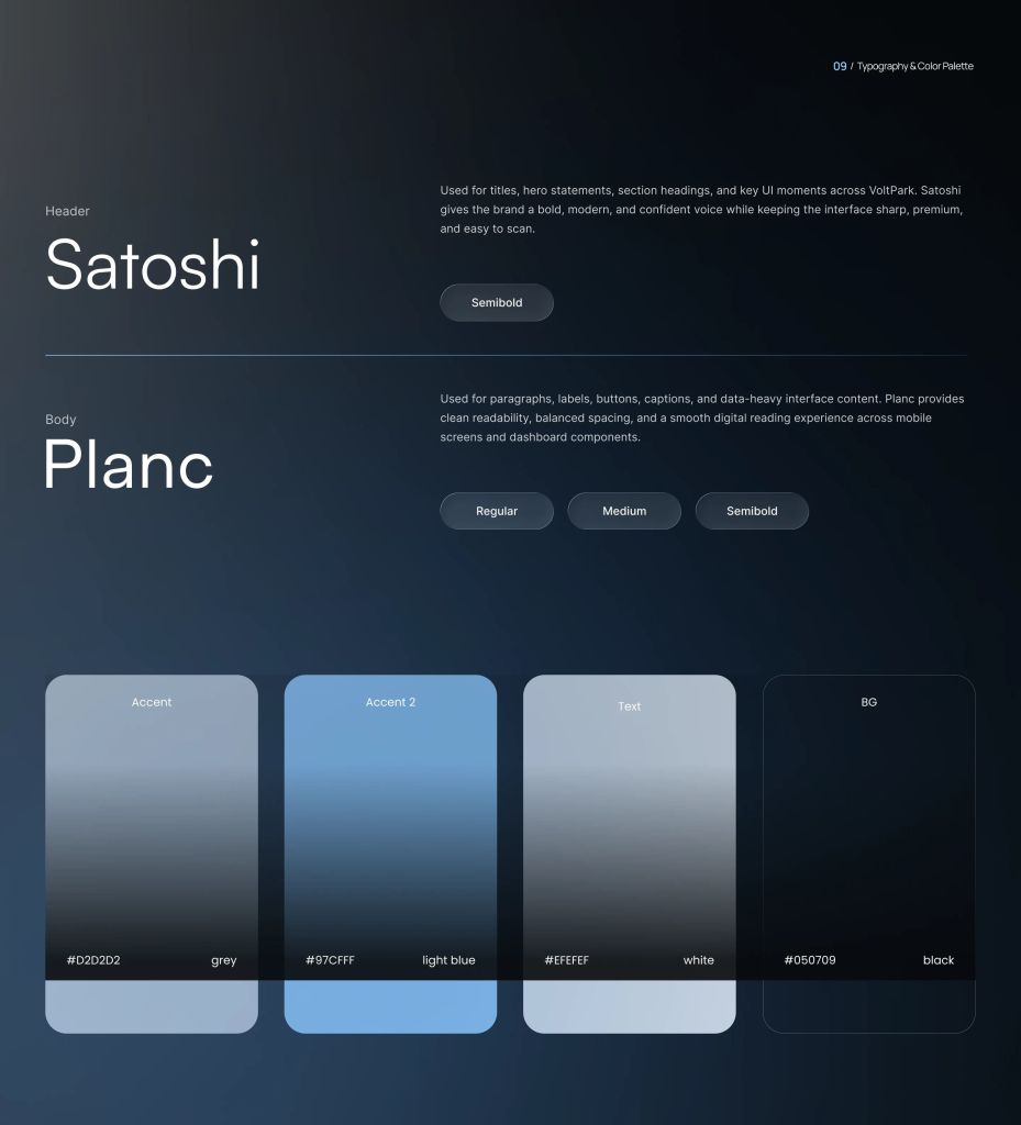 Typography and color palette design system preview