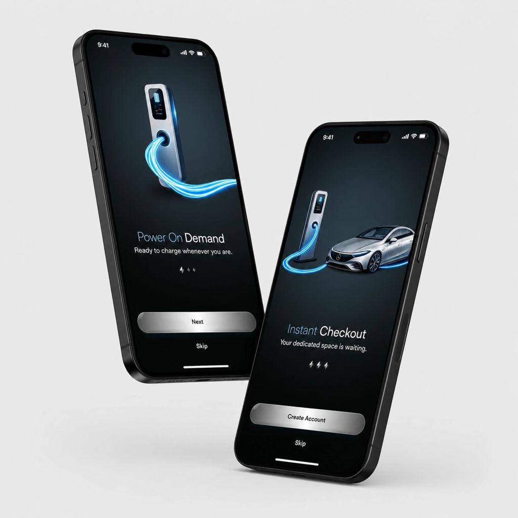 Smartphone app interface for electric vehicle charging