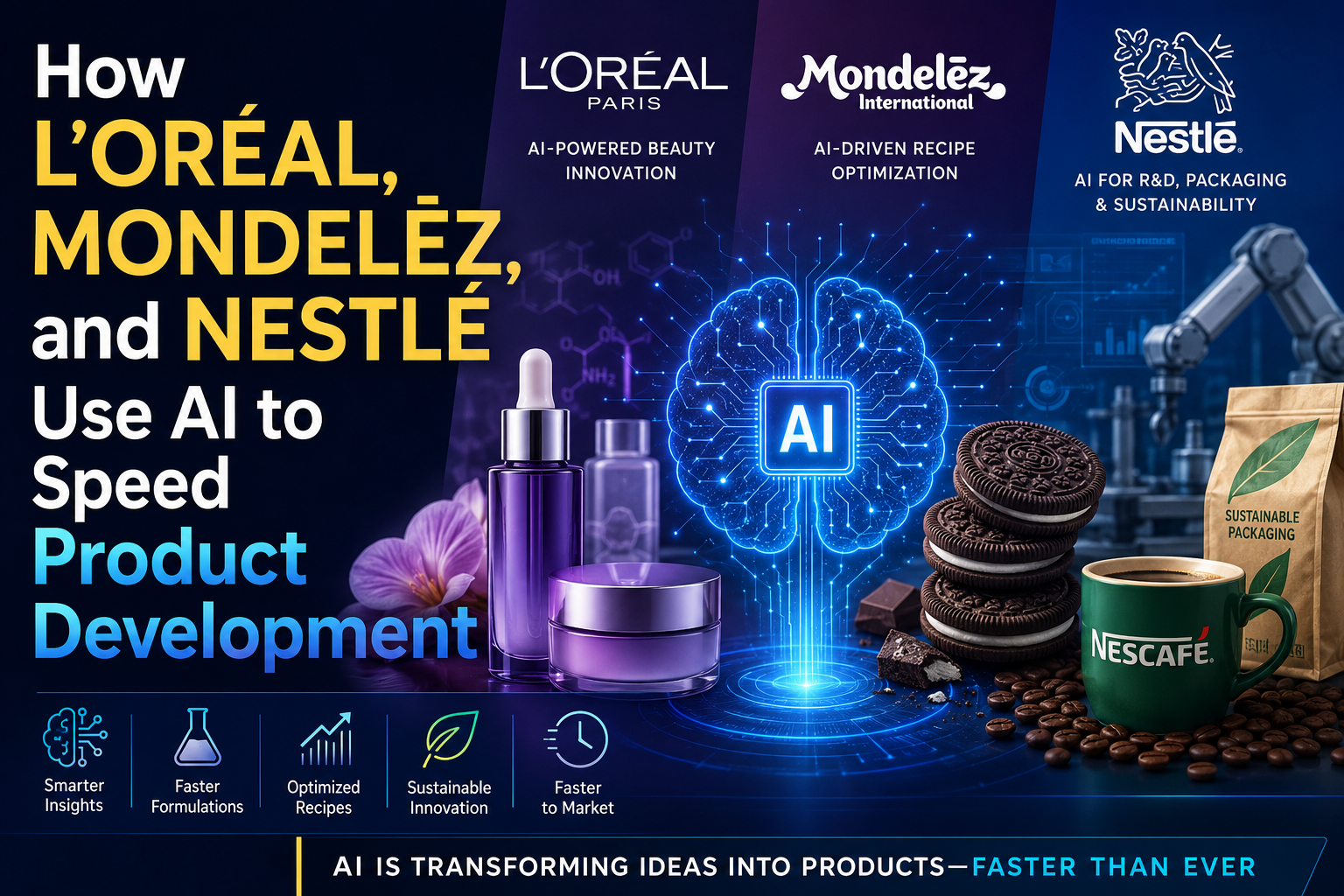 How L’Oréal, Mondelēz and Nestlé Use AI to Speed Product Development
