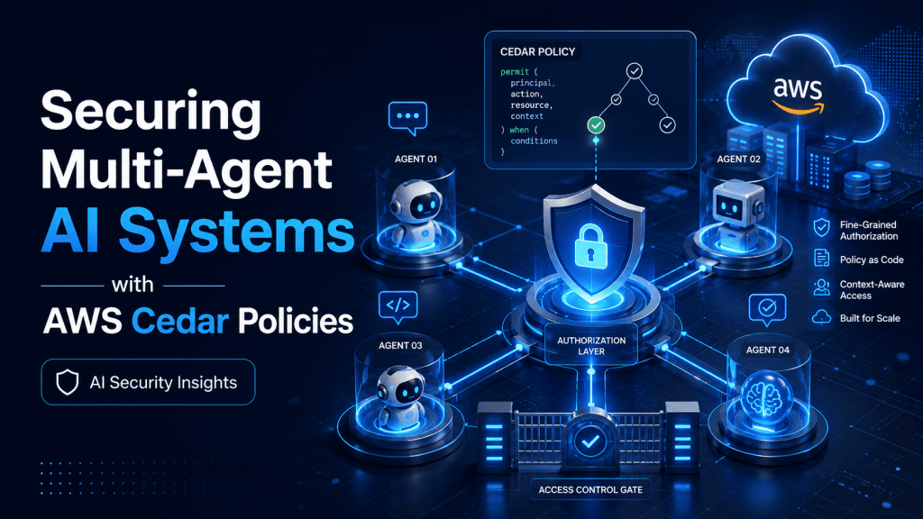 Diagram of multi-agent AI security with AWS Cedar